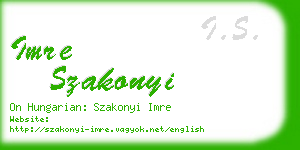 imre szakonyi business card